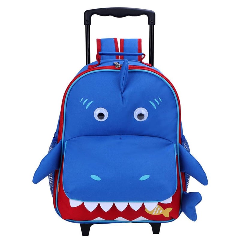 yodo Zoo 3-Way Kids Suitcase Luggage or Toddler Rolling Backpack with wheels, Medium Shark - Image 1